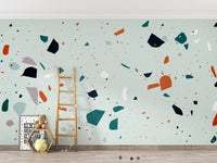 Vibrant terrazzo tile aesthetic
