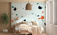 Abstract terrazzo wallpaper decor
