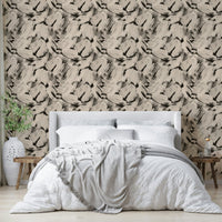 Artistic brushstroke wallpaper for living rooms

