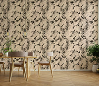 Wallpaper mural with brushstroke layers

