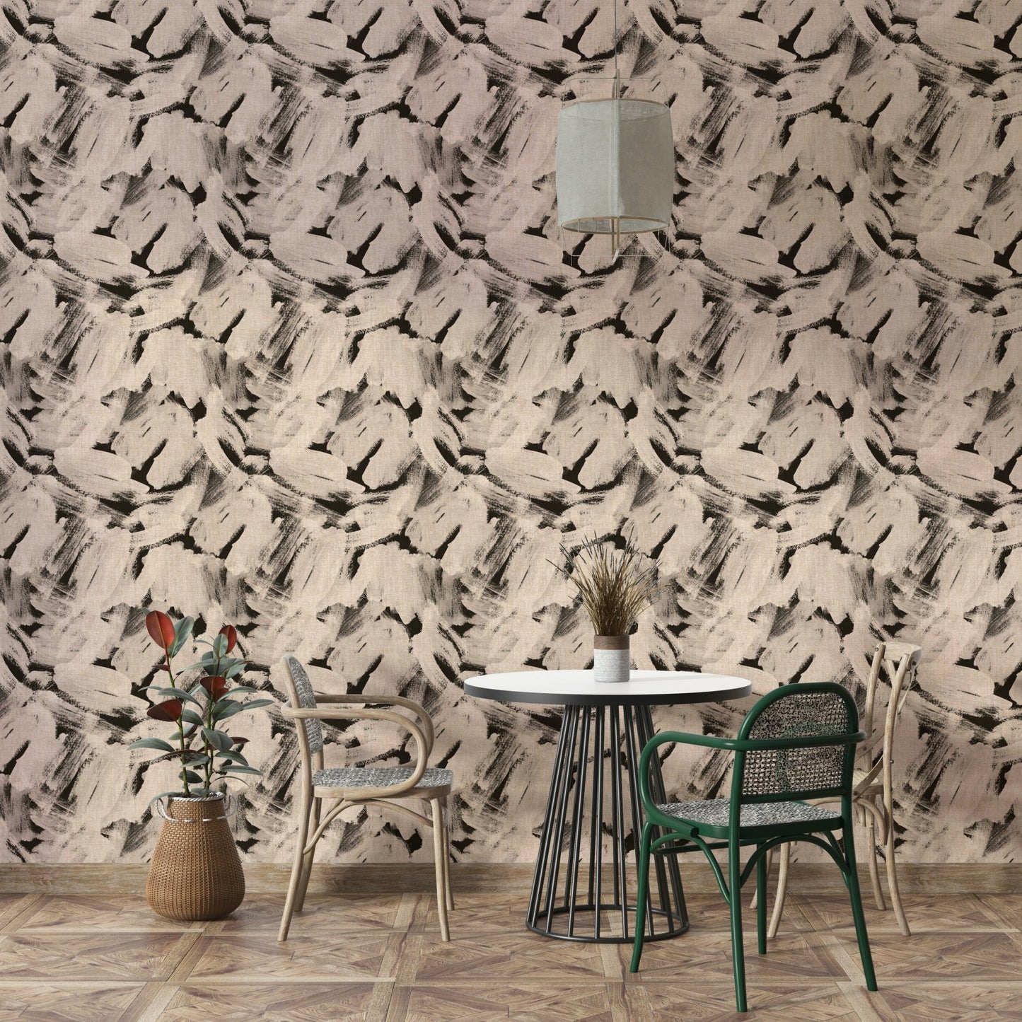 Layered textured wallpaper for walls


