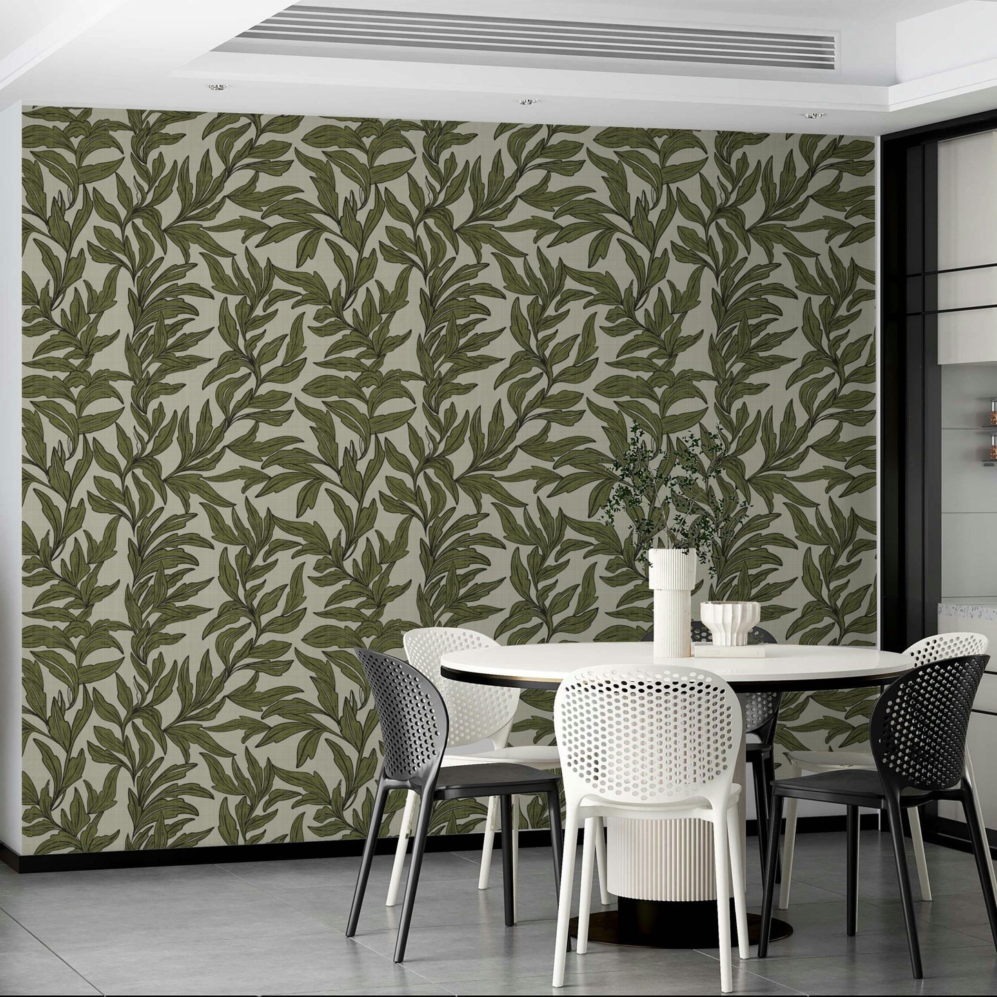 Soft leaf wallpaper with texture, GD996