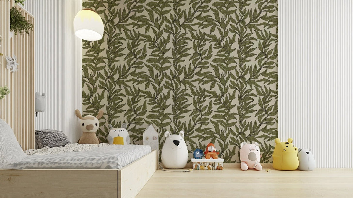 Textured Botanical Escape wall mural, GD996