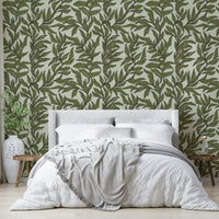 Wallpaper for walls with layered leaves, GD996