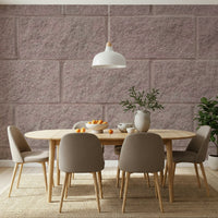 Bedroom headboard with Textured Brick Wall Mural design., GD6173