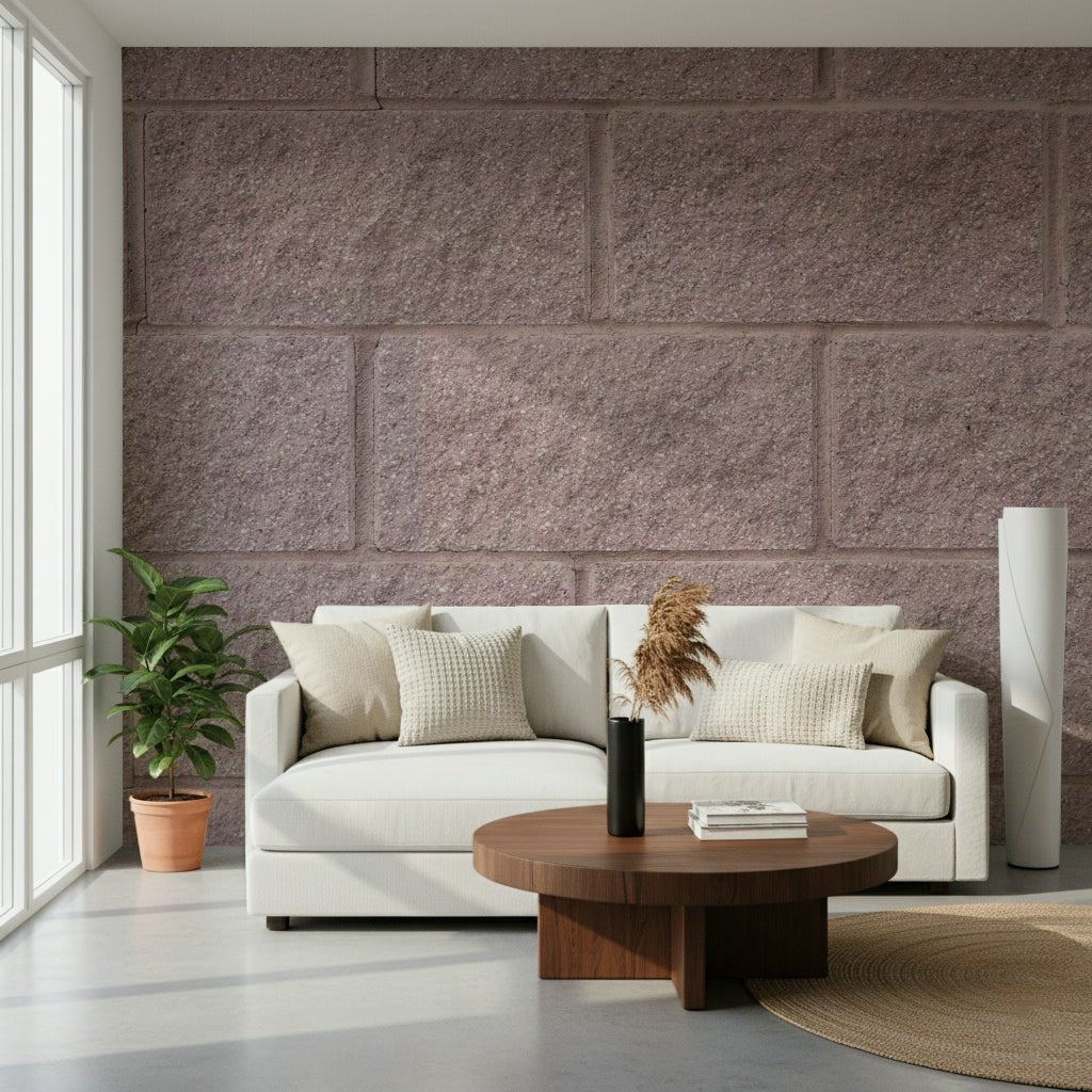 Apartment with easy peel and stick Textured Brick Wall Mural., GD6173