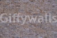 Classic brick pattern in a chic, loft-inspired living space mural.