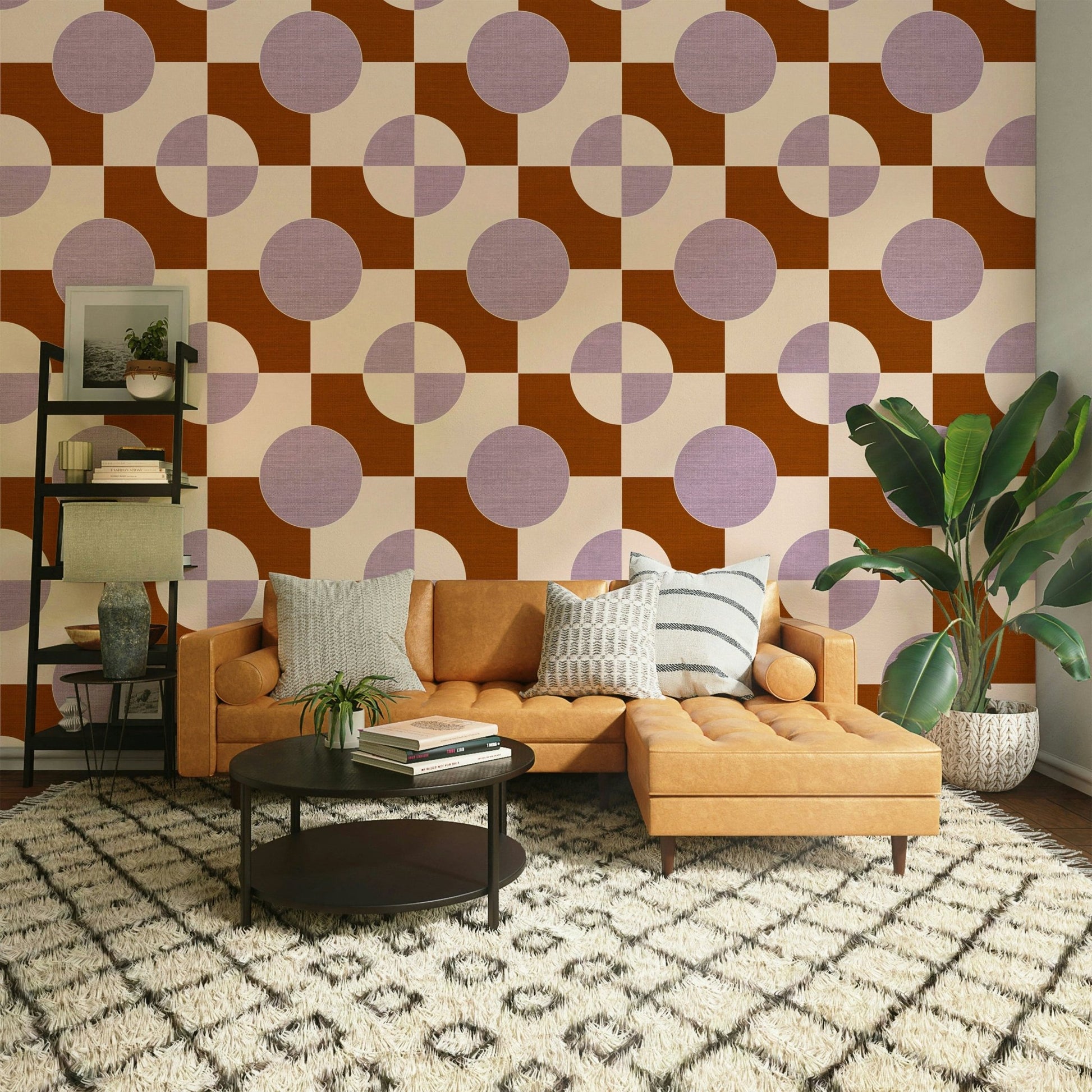 Geometric circle pattern wallpaper

