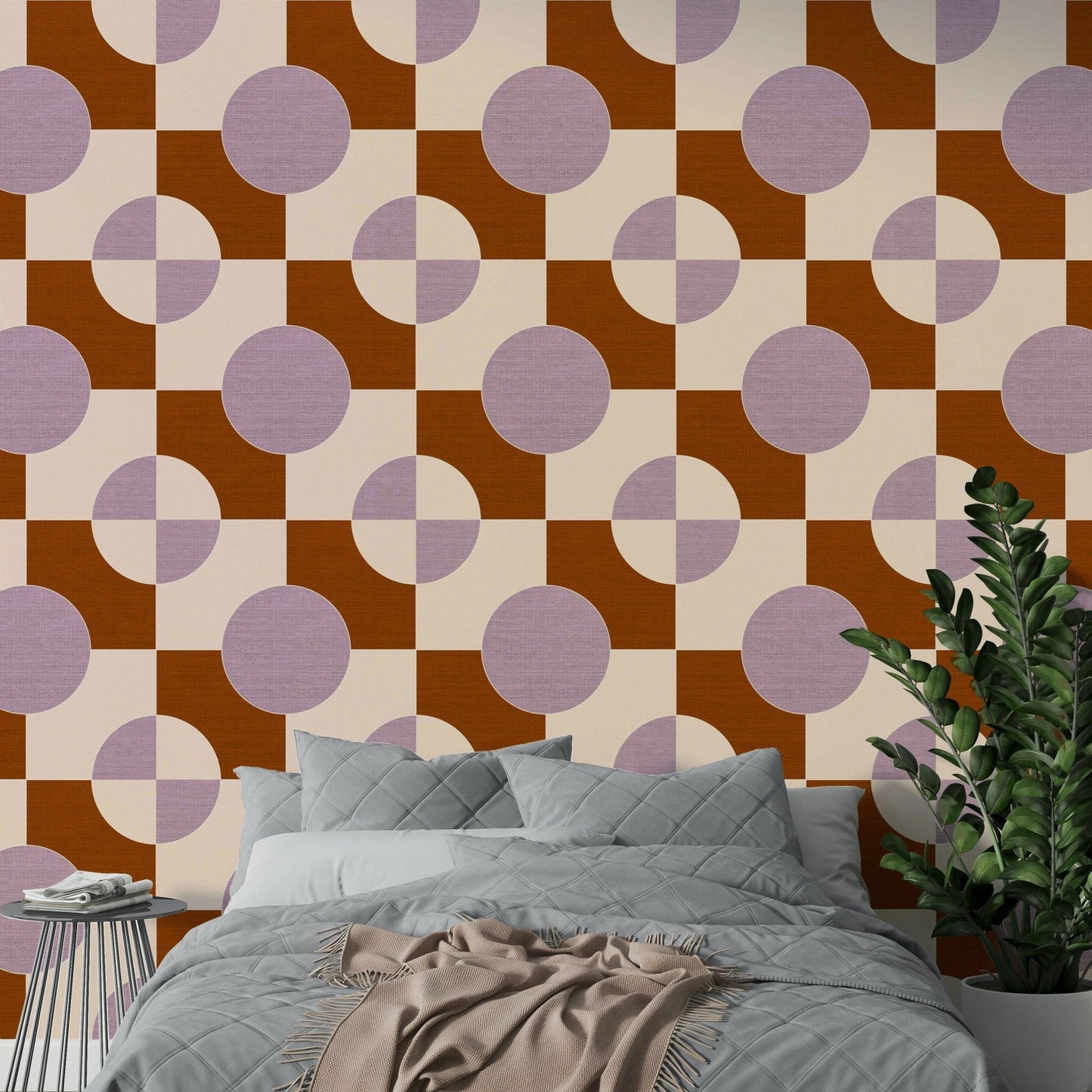 Warm-toned geometric wall texture

