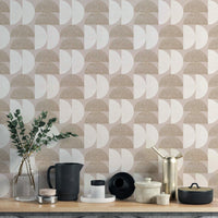 Elegant earthy tones geometric wallpaper pattern


