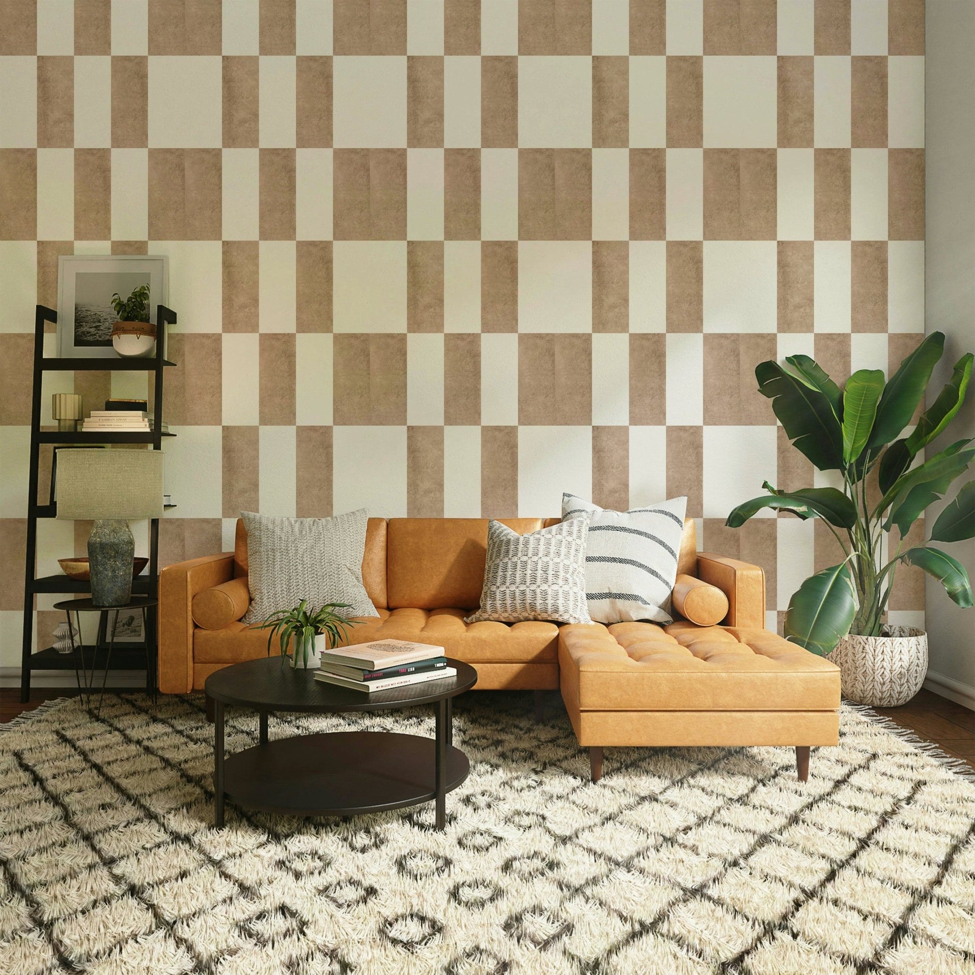Vertical pattern with taupe texture


