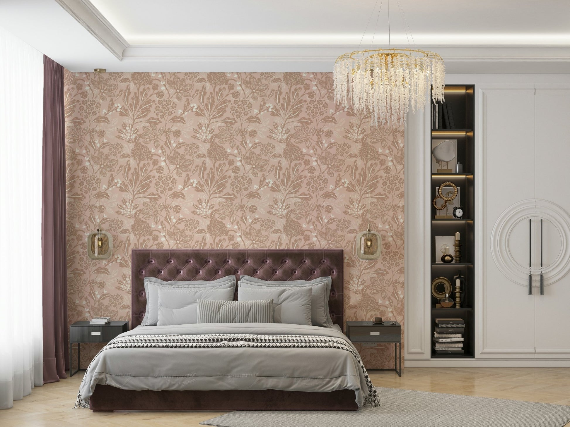 Wall mural with terracotta hues, GD970