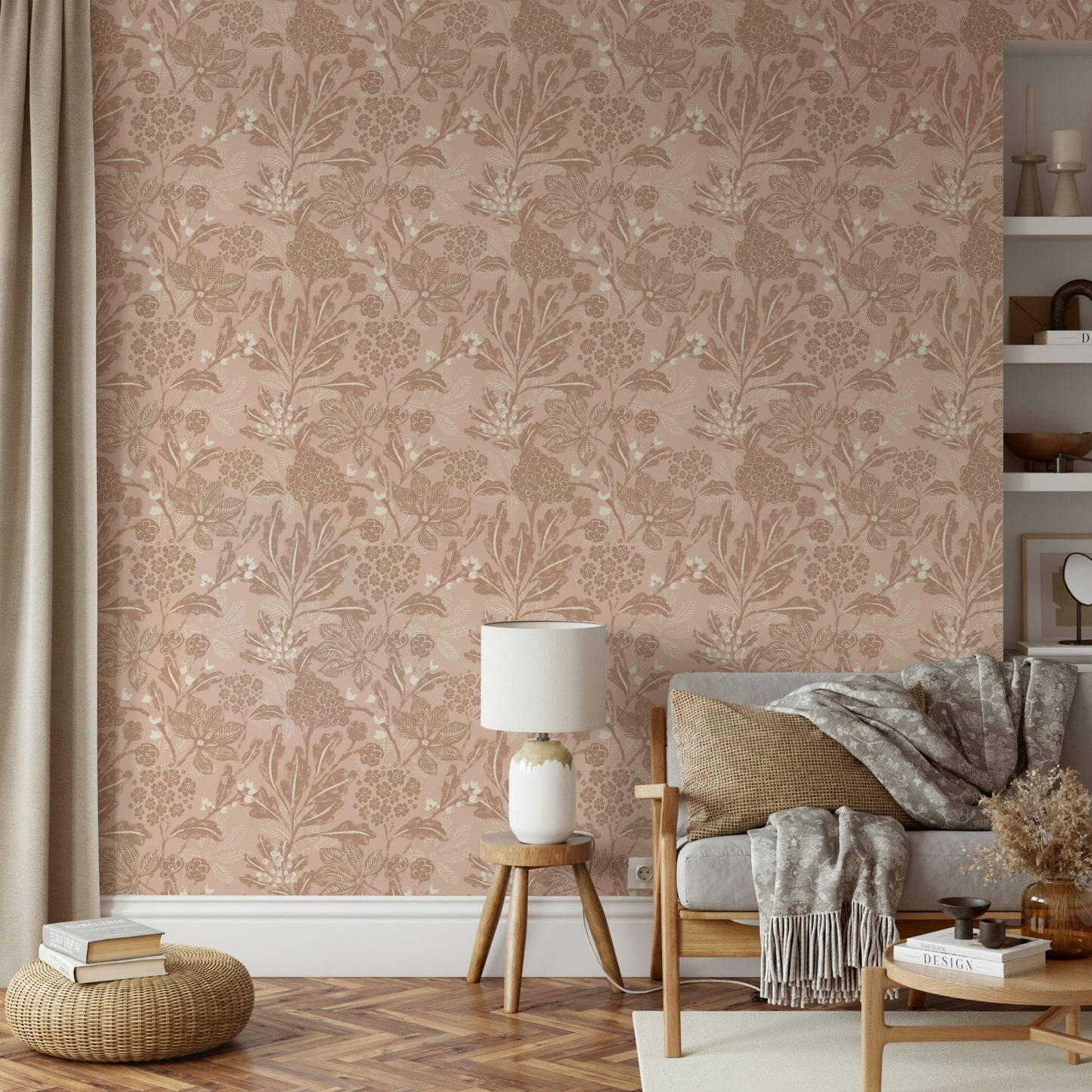 Floral wallpaper for living rooms, GD970