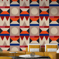 Abstract triangle wallpaper in soft shades

