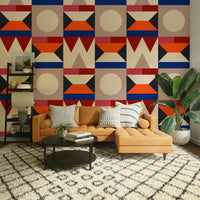 Full view of Textured Triangles wall mural

