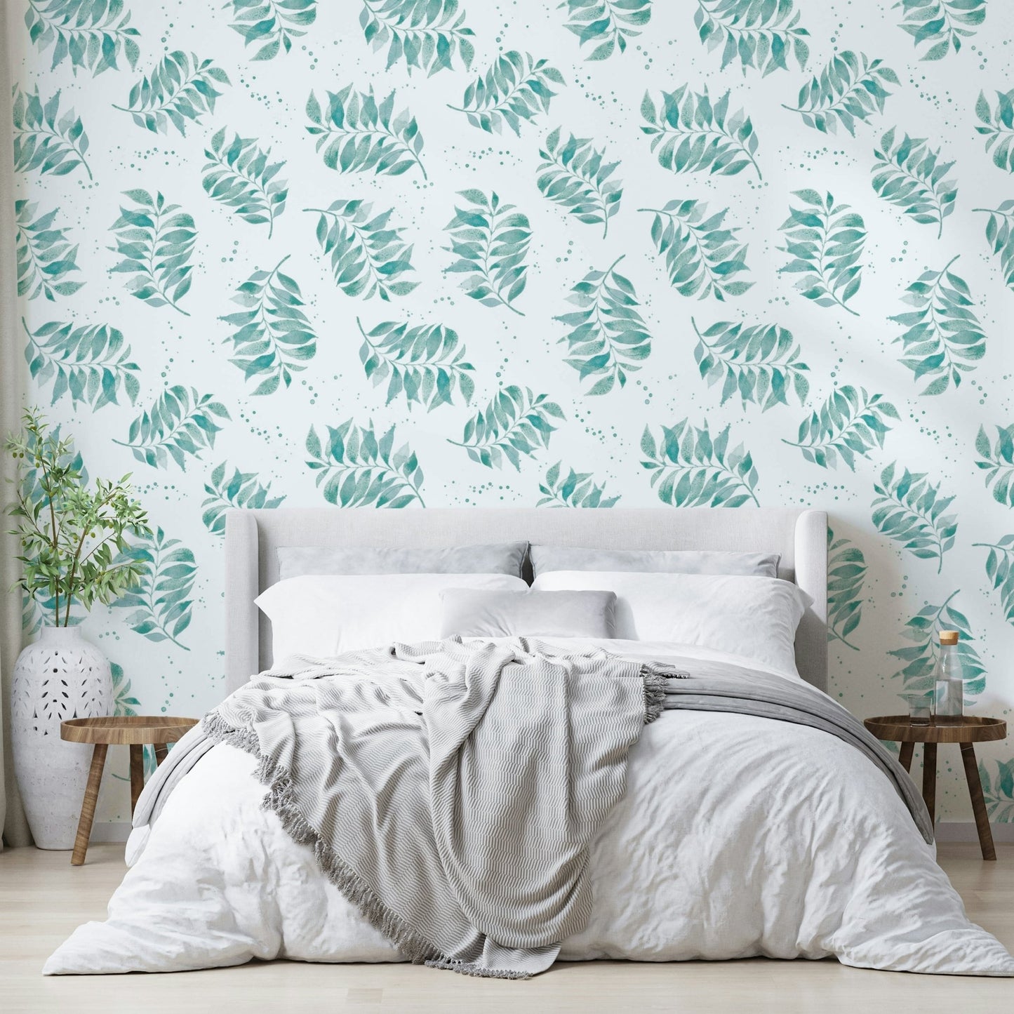 Beachy vibe palm leaf wallpaper for walls

