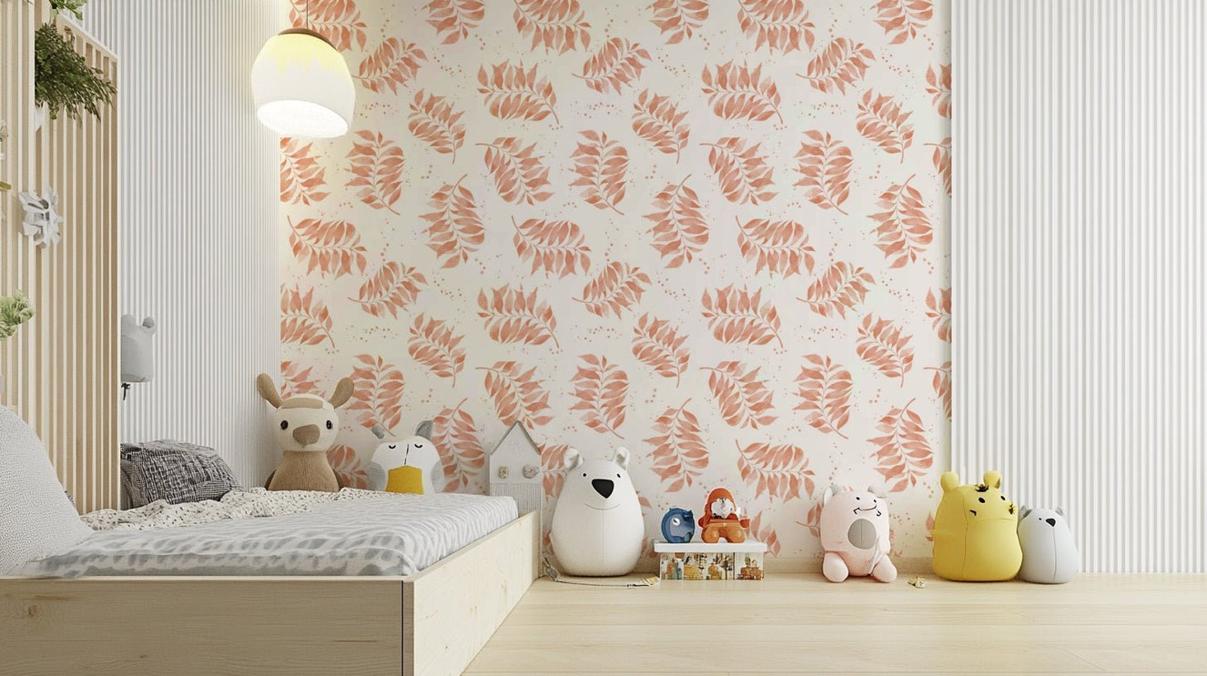 Watercolor palm design wallpaper for walls

