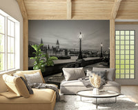 Britain's cherished clocktower vista, captivating night wallpaper for home.