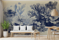 Blue monochrome underwater scene with fish., GD8428