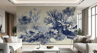Detailed sea plants and coral wall mural., GD8428