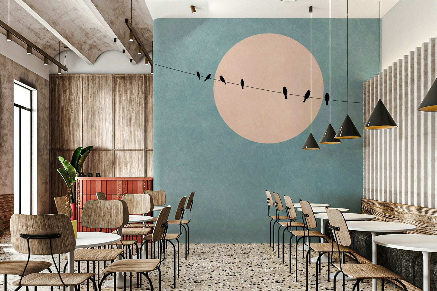 There's a sense of harmony, peace, and quiet reflection.
