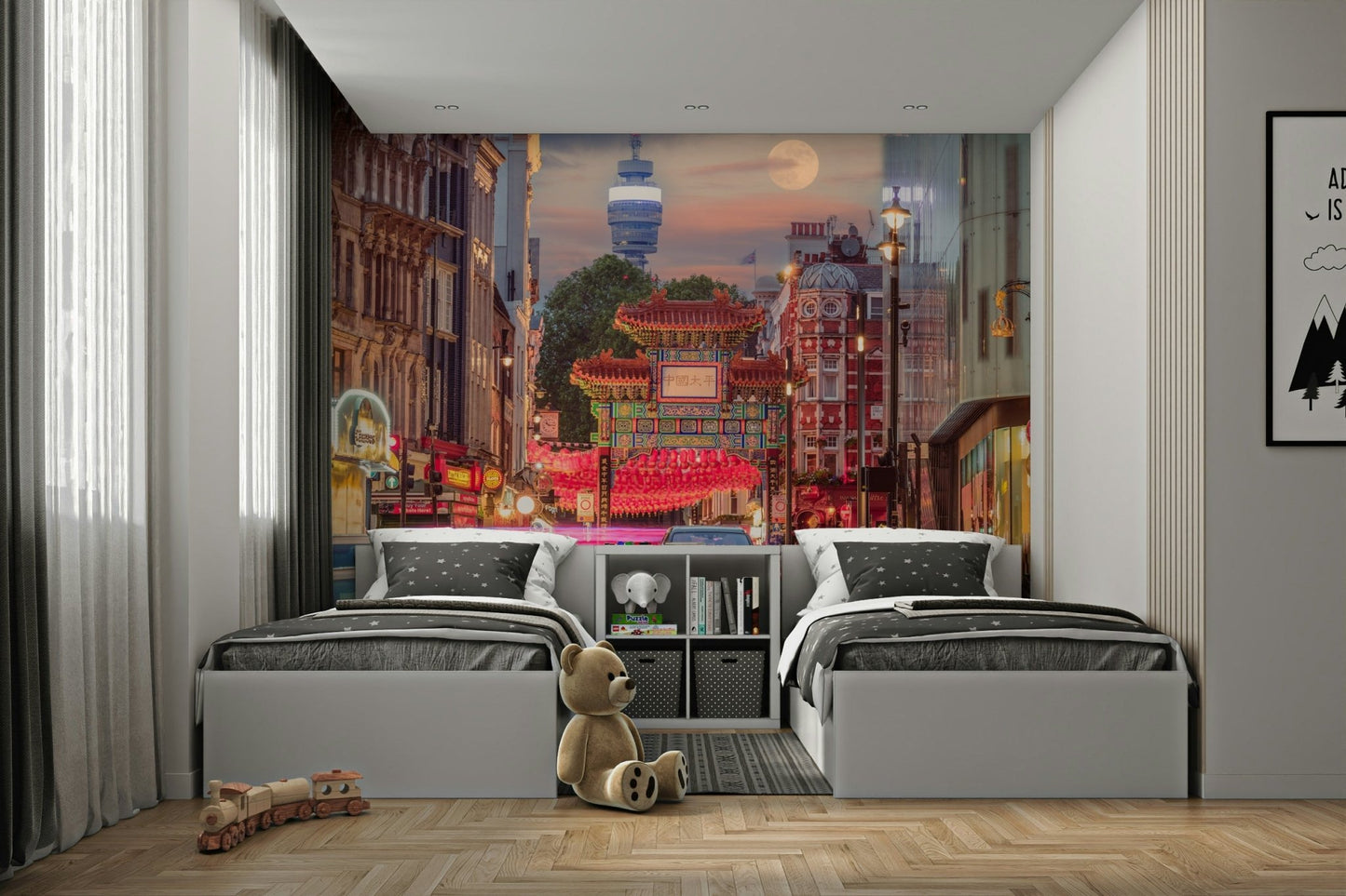 Perfect for urban-themed interiors or bold room decor, GD2670