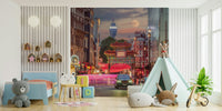 Urban scene with bustling cars and vibrant street lights, GD2670