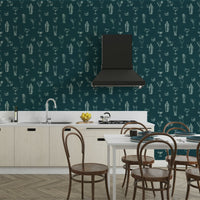 Playful cocktail print wallpaper with modern style


