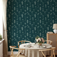 The Cocktail Canvas Wallpaper in bold colors

