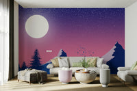 Snowy mountain wallpaper in winter tones
 GD104
