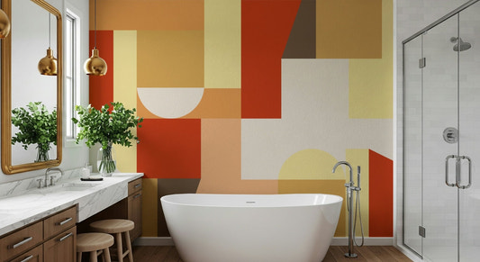 The Coming of Coziness Wall Mural in a quiet reading nook.