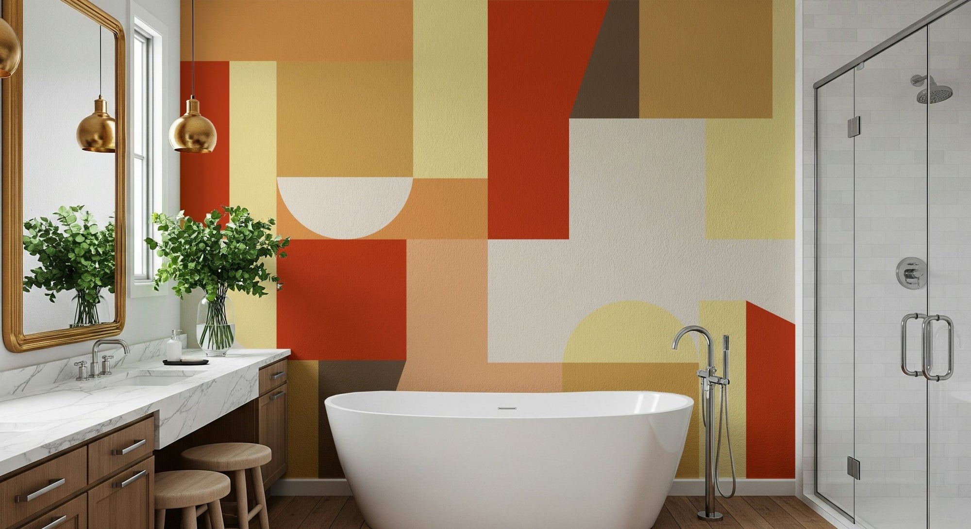 The Coming of Coziness Wall Mural in a quiet reading nook., GD6344