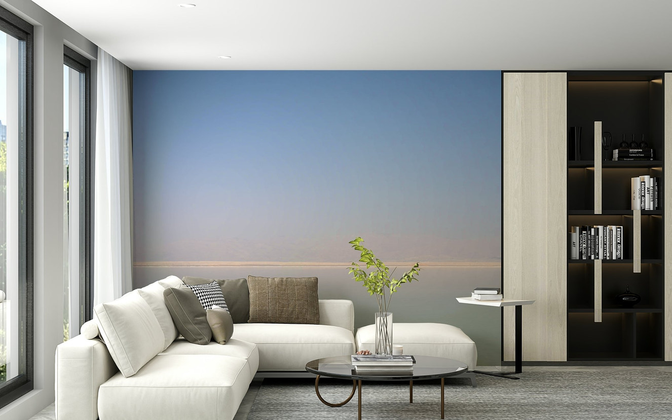 A beautiful Dead Sea salt wallpaper mural landscape.


