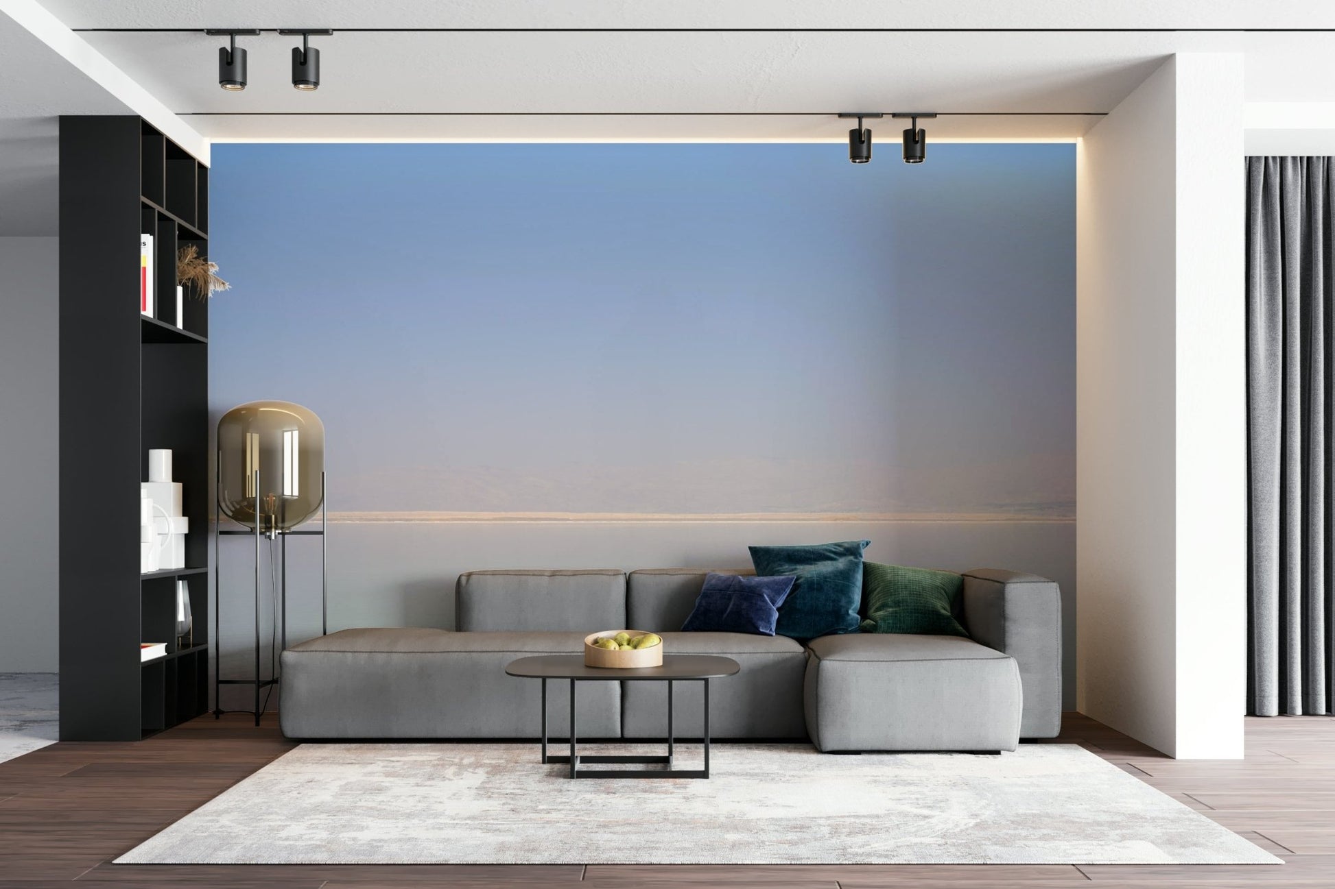 A contemplative arid landscape wallpaper mural for a feature wall., GD4698