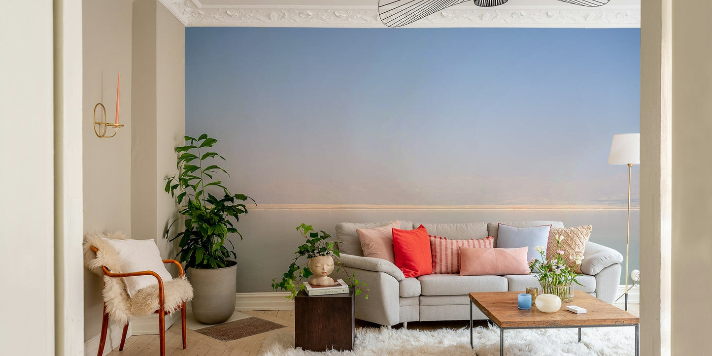 A serene desert lake wall mural for your decor., GD4698
