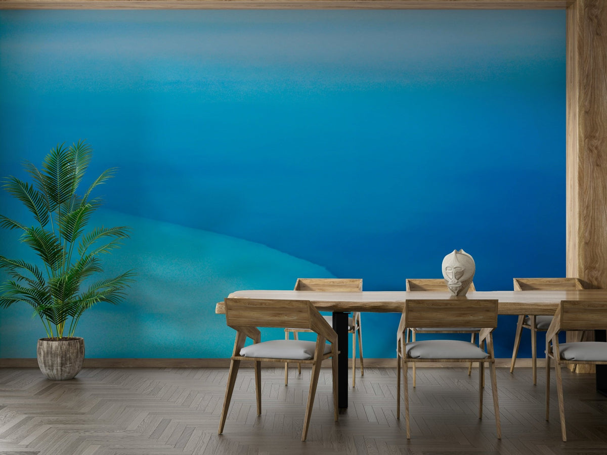 Pale turquoise shallows meet richer indigo, Dead Sea Wall Mural GD4967
