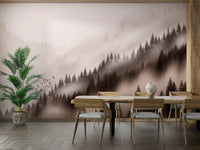 Enchanted valley wall mural in sepia GD091