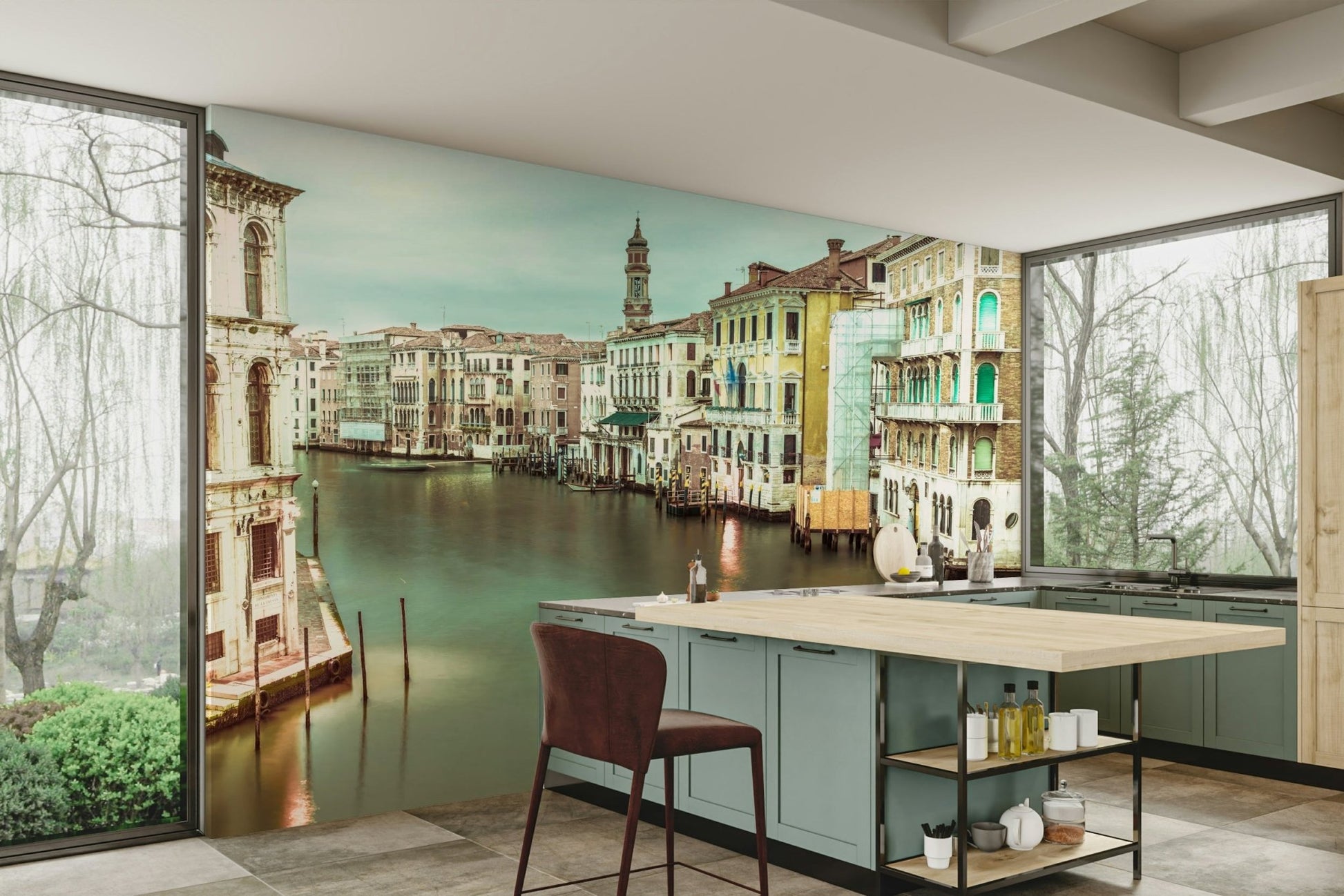 Wall mural featuring the Grand Canal for stylish spaces

