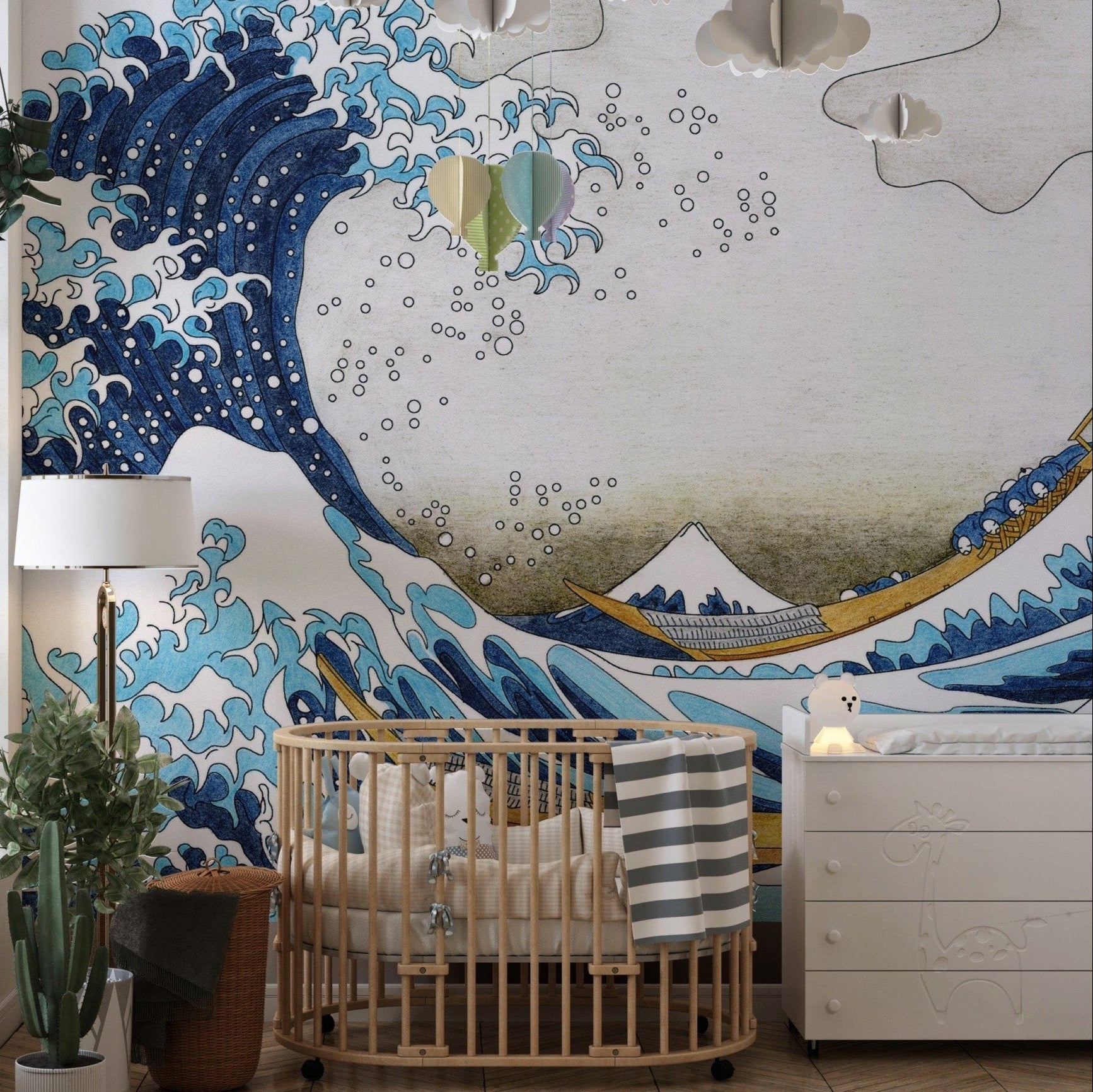 Hokusai Inspired Wallpaper B182
