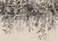 Light leaf mural wallpaper for bedrooms

