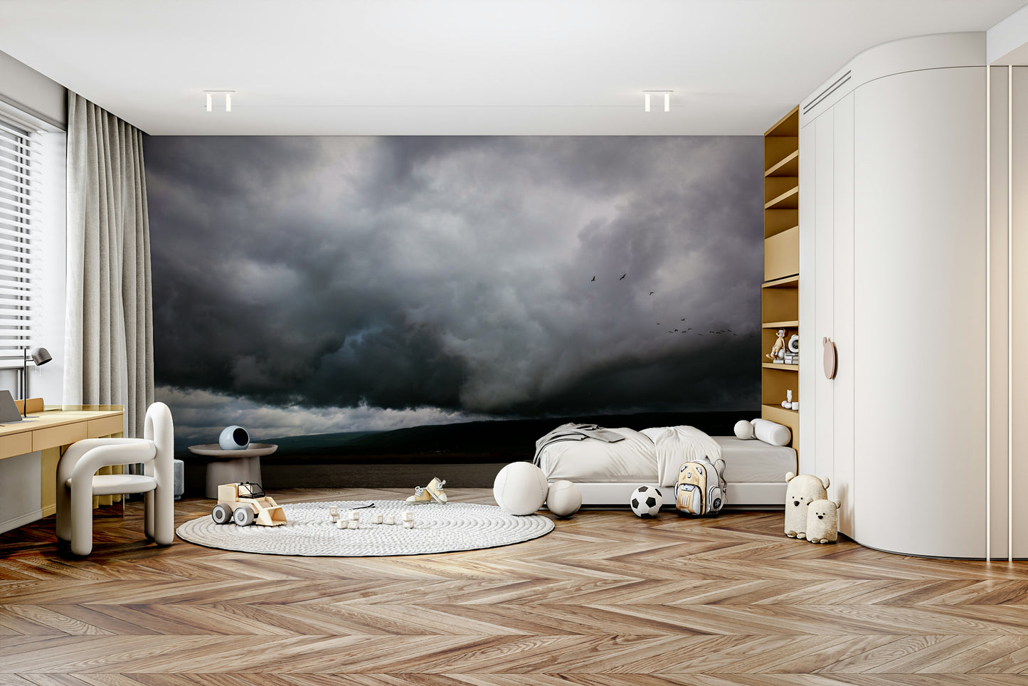 A serene natural landscape wall mural for your decor.

