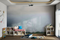 An artistic landscape escape mural for home decor.

