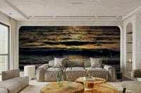 An artistic human element mural on minimalist wallpaper.

