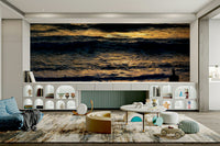 A beautiful modern art wall mural of human connection.

