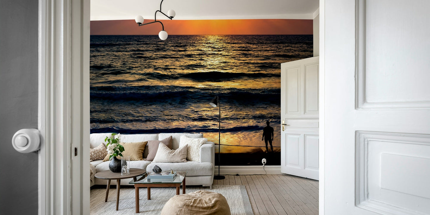 A serene contemplative design wall mural for your decor.

