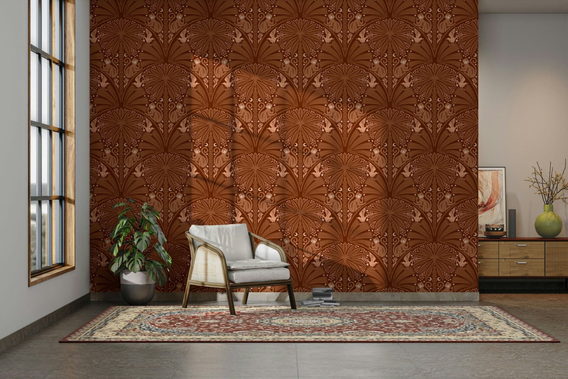 Jungle foliage wallpaper pattern


