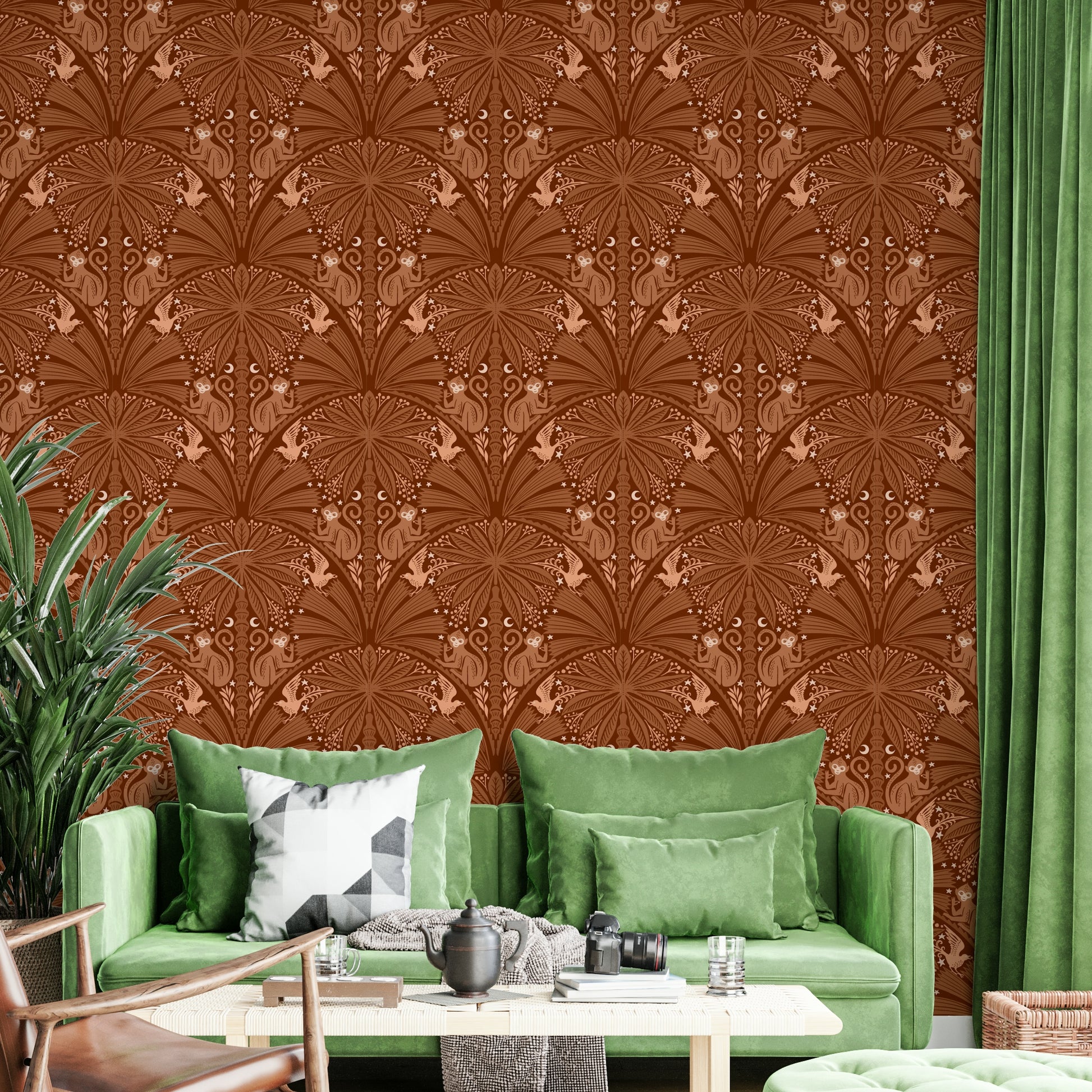 Colorful tropical wallpaper close-up

