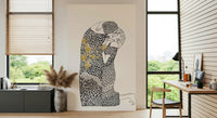 Vintage art style wallpaper for classic home décor themes., GD7838
