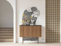 Romantic art nouveau wallpaper for a master bedroom feature wall., GD7838