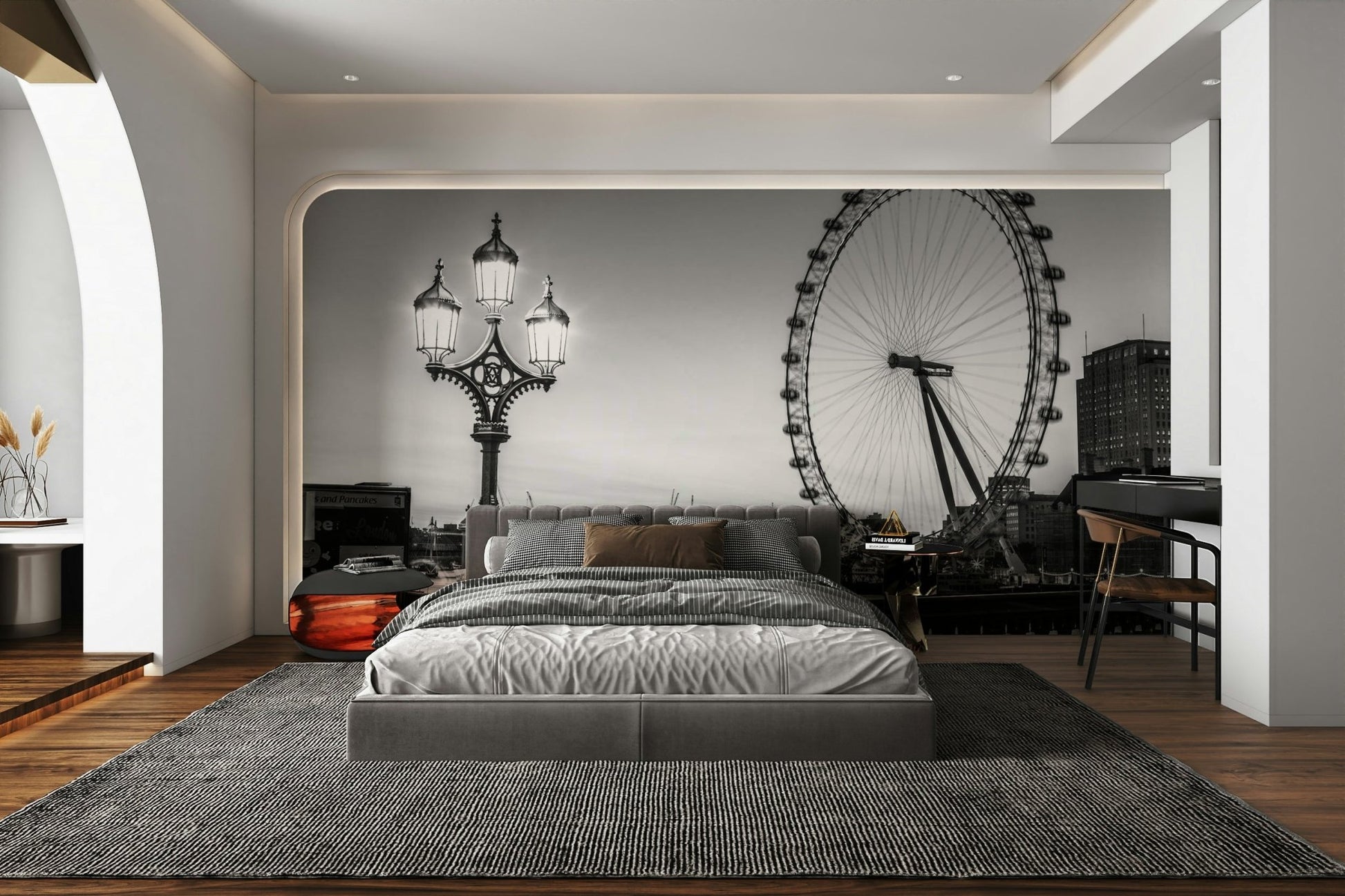 The Ferris wheel is a prominent landmark in the background.

